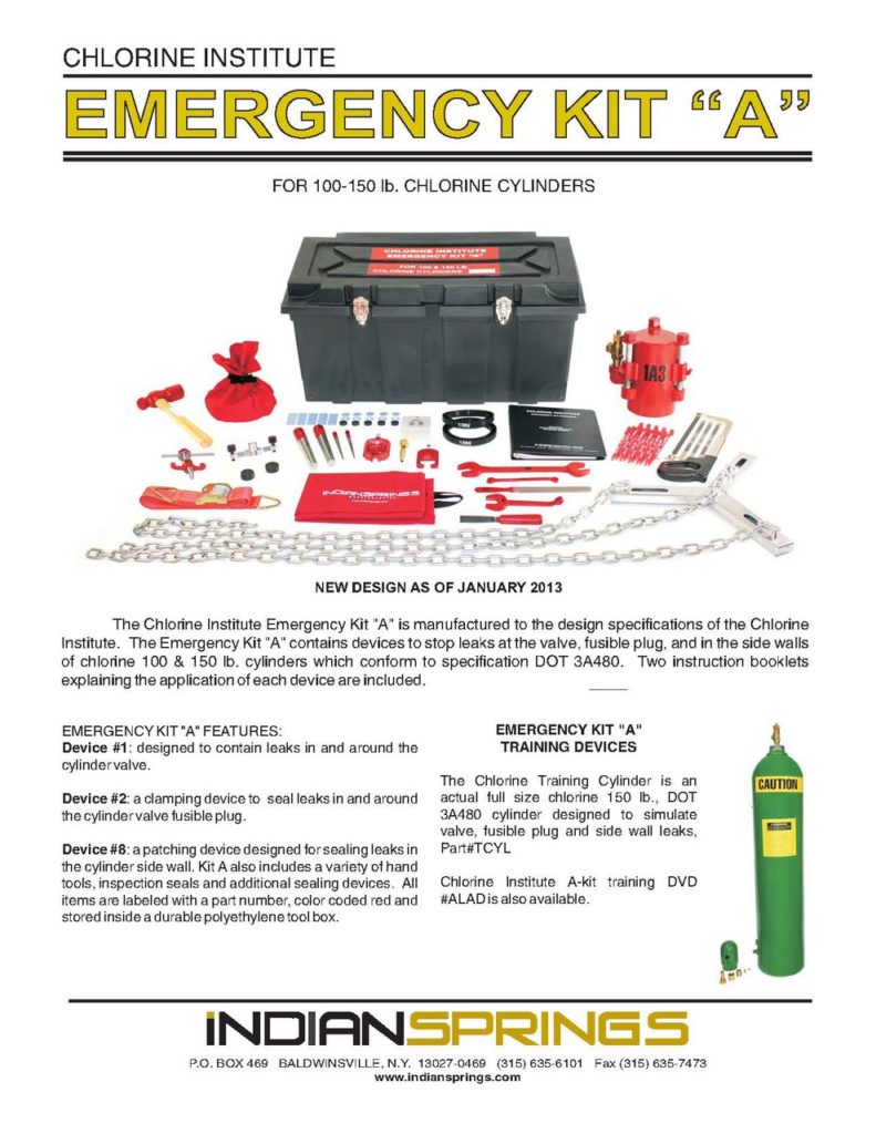 Shop Chlorine Emergency Kit A | Indian Springs Manufacturing