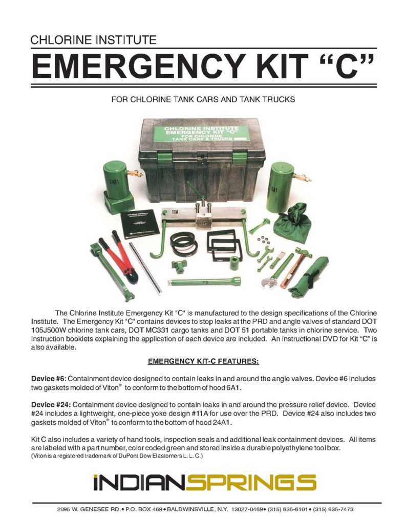 Shop Chlorine Emergency Kit C | Indian Springs Manufacturing