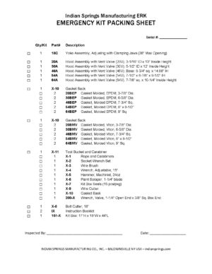 Free Download Inspection Sheets | Indian Springs Manufacturing